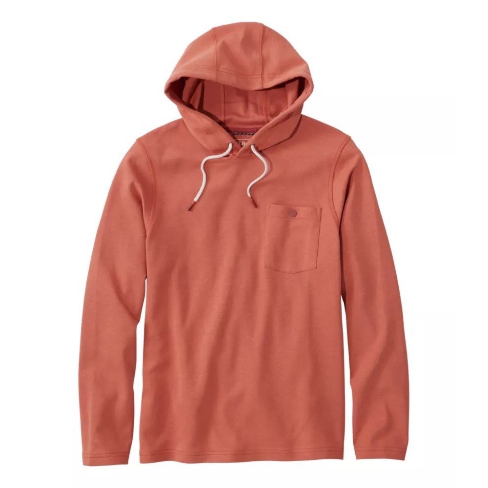L.L. Bean Bold Coast Hoodie Men's XL Tall Pullover Outdoor Faded Orange